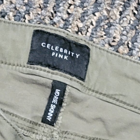 Celebrity Pink Moss Green Stretch Jeans Size 5 Waist 27 - Picture 4 of 16